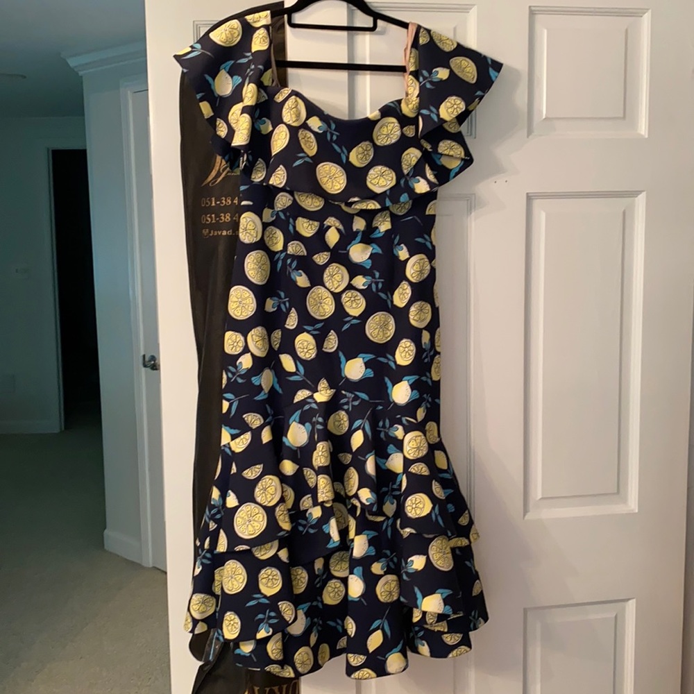 Fame and partners yellow lemon dress
